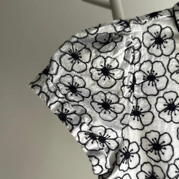 Armani Junior Floral Black and White Girls Dress